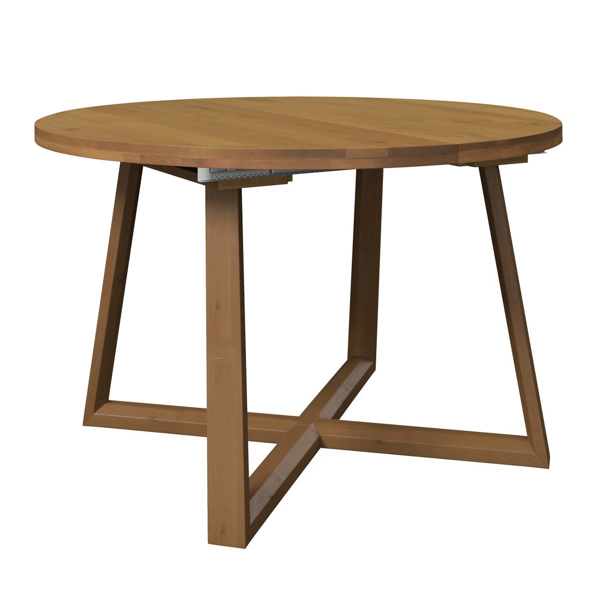 Výsuvný jídelní stůl Miley, š: 120-160 cm - barvy dubu, Moderní, dřevo (120-160/120/76cm) - Bessagi Home