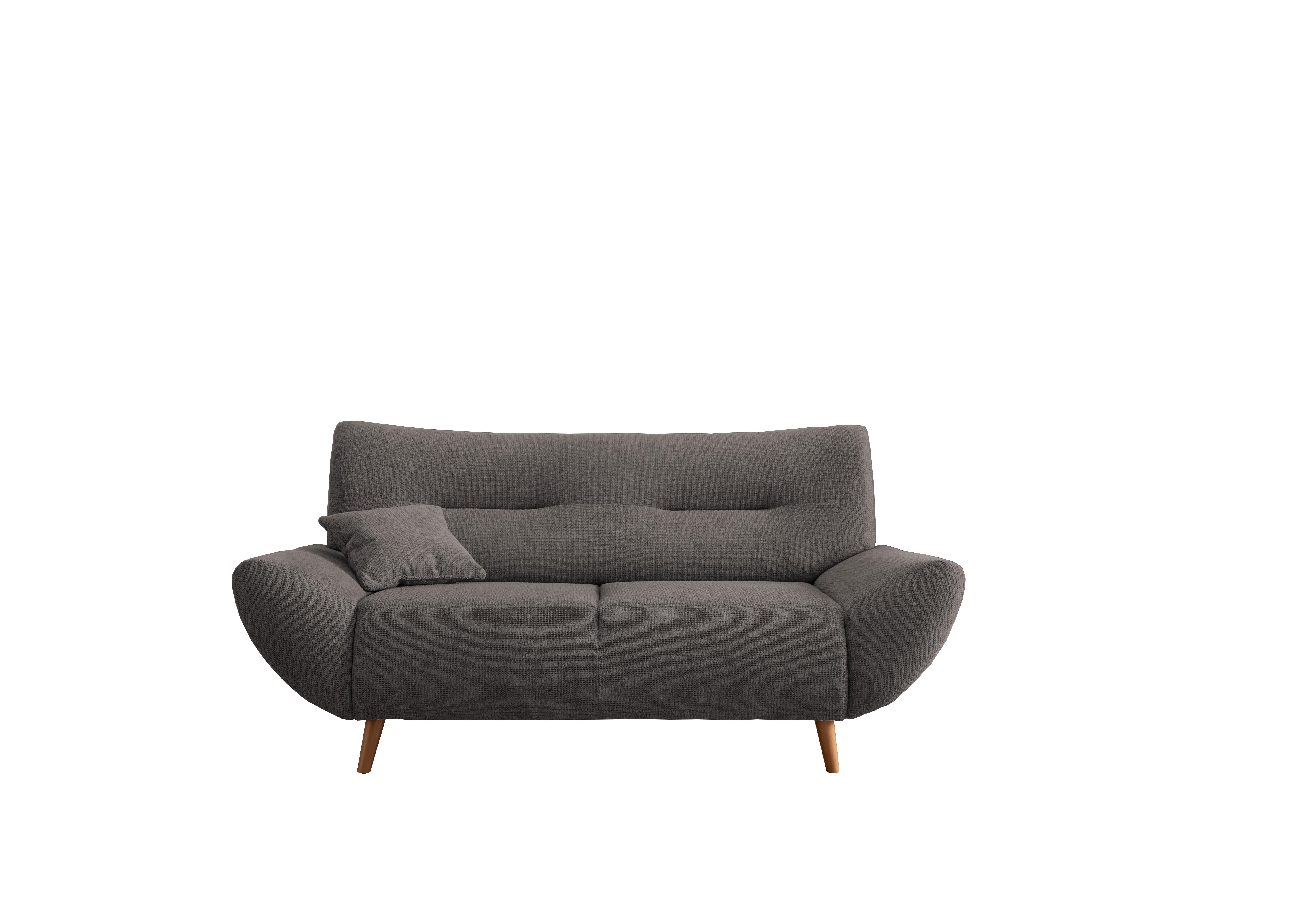 2-Sitzer-Sofa Chenille Graubraun, Rücken Echt - Wildeiche/Graubraun, MODERN, Textil (173/81/90cm) - MID.YOU