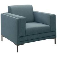Sessel Looks Vii - Silberfarben/Petrol, Design, Textil (97/82/90cm) - LOOKS by W.Joop