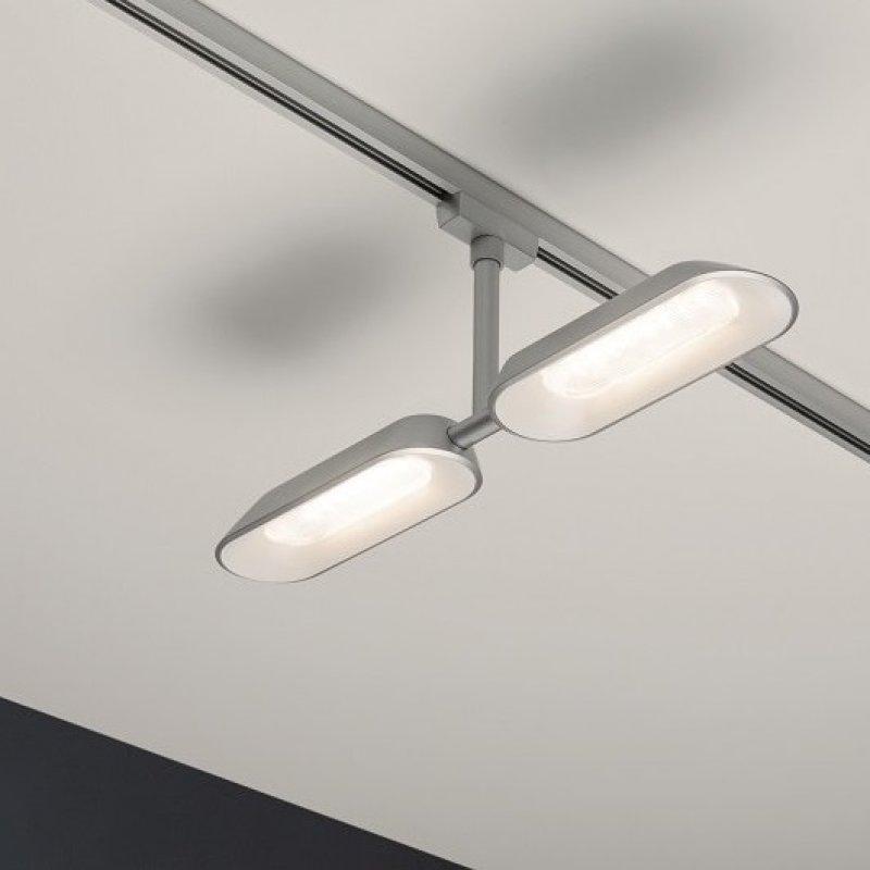 Schienensystem Urail Strahler 95469 2x Led Flach verstellbar - Chromfarben, Design, Metall (37,5/17/2,6cm) - Paulmann
