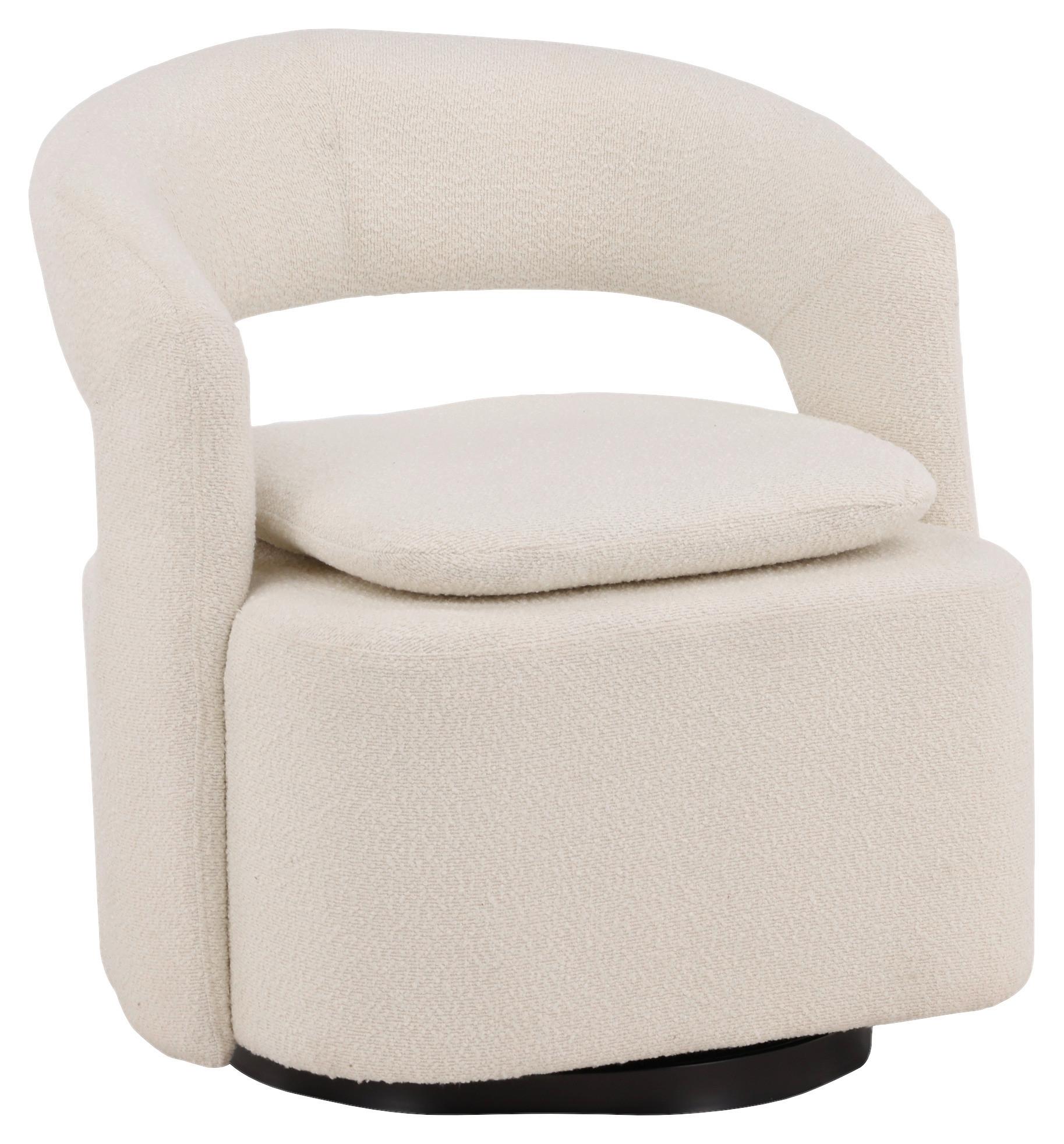 Sessel Laurel - Weiß, Design, Textil/Metall (69/75/72cm) - Livetastic