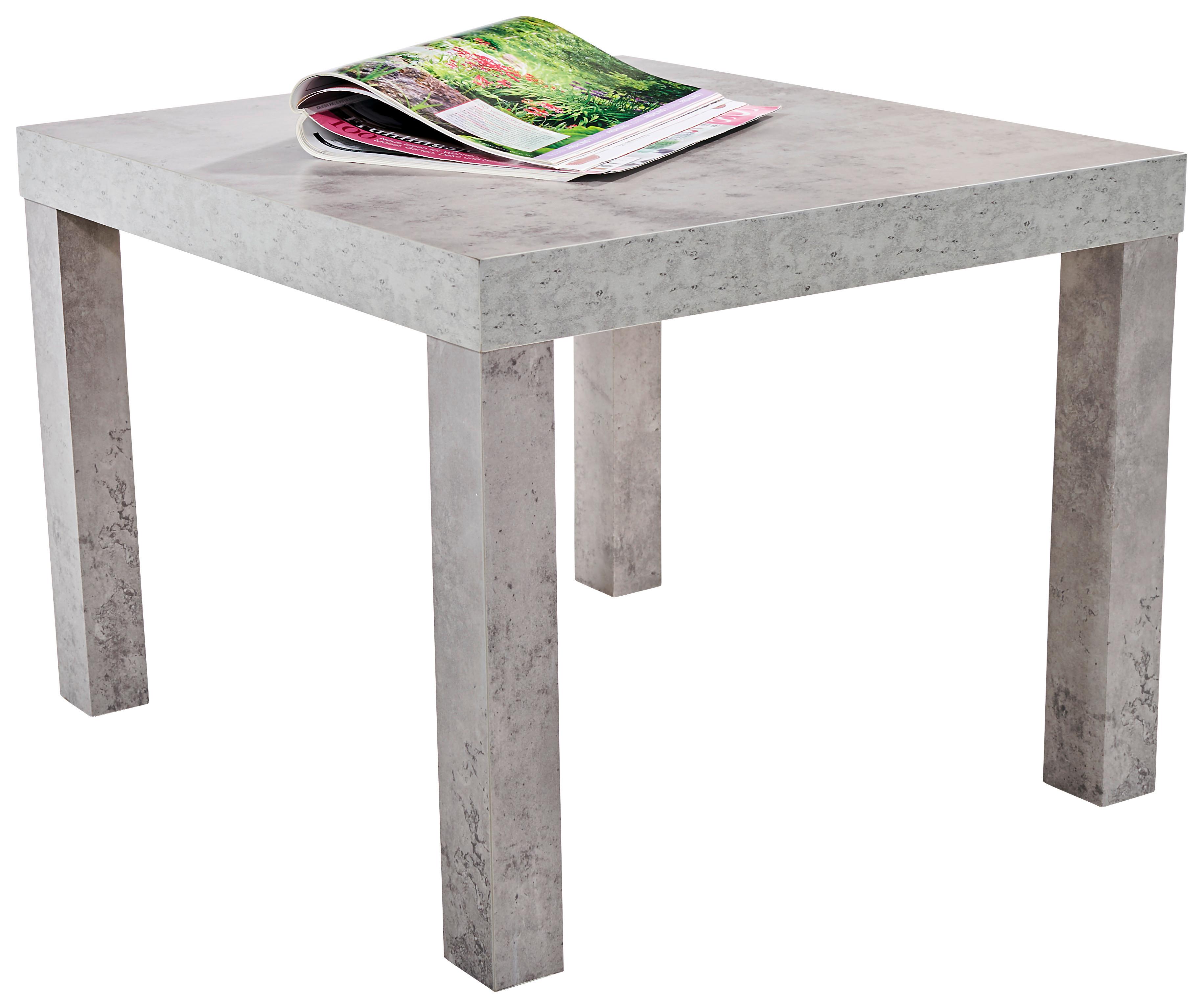 Couchtisch Nora, Betonoptik hell - Grau, MODERN, Holzwerkstoff/Kunststoff (55/42/55cm)