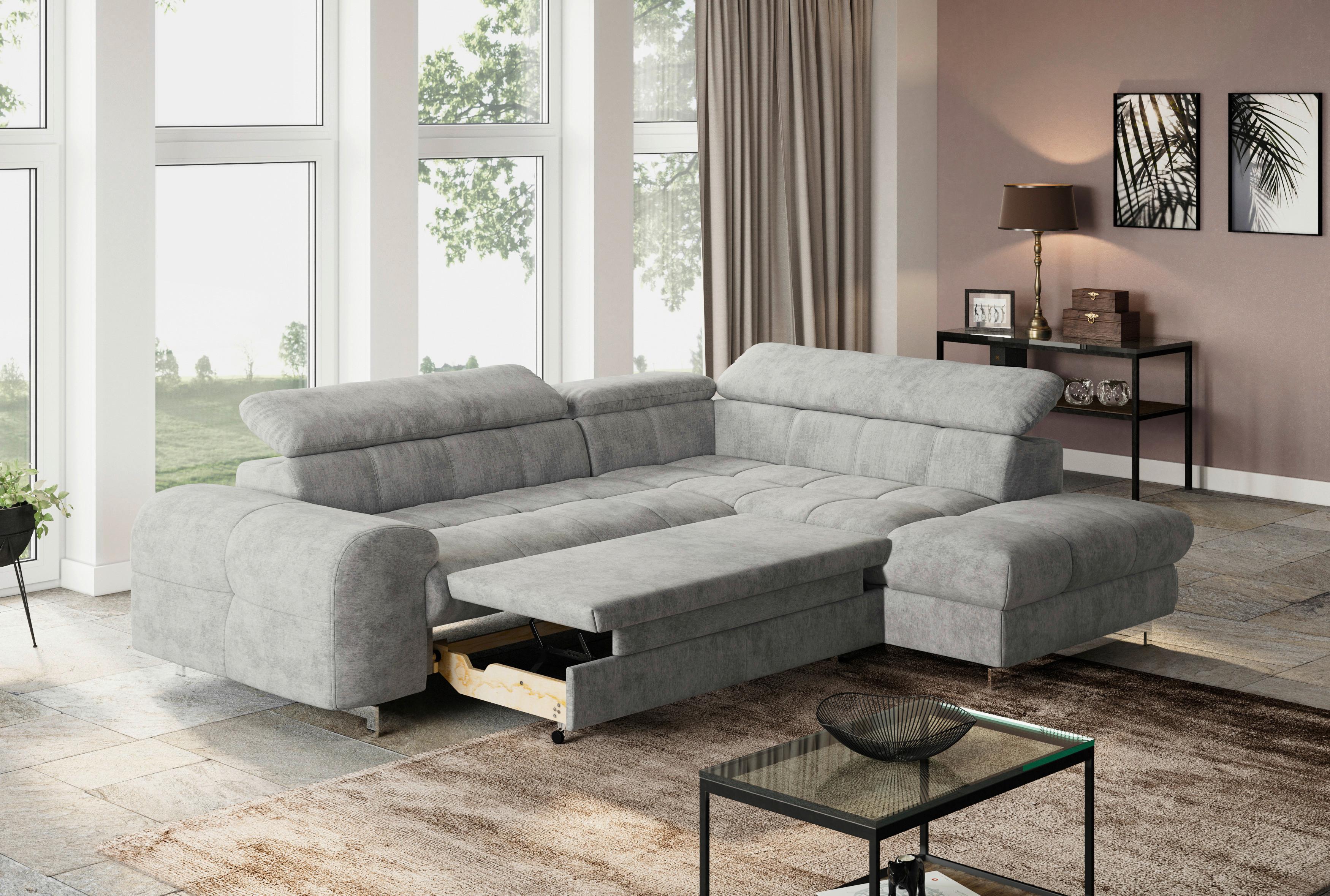 Livetastic Ecksofa mit Schlaffunktion Bettkasten