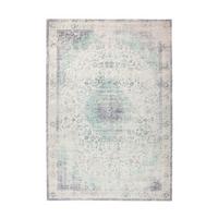 Flachwebteppich Creme,mintgrün Vintage 8401, Bxl: 140x200 Cm - Creme/Mintgrün, KONVENTIONELL, Textil (140/200cm)