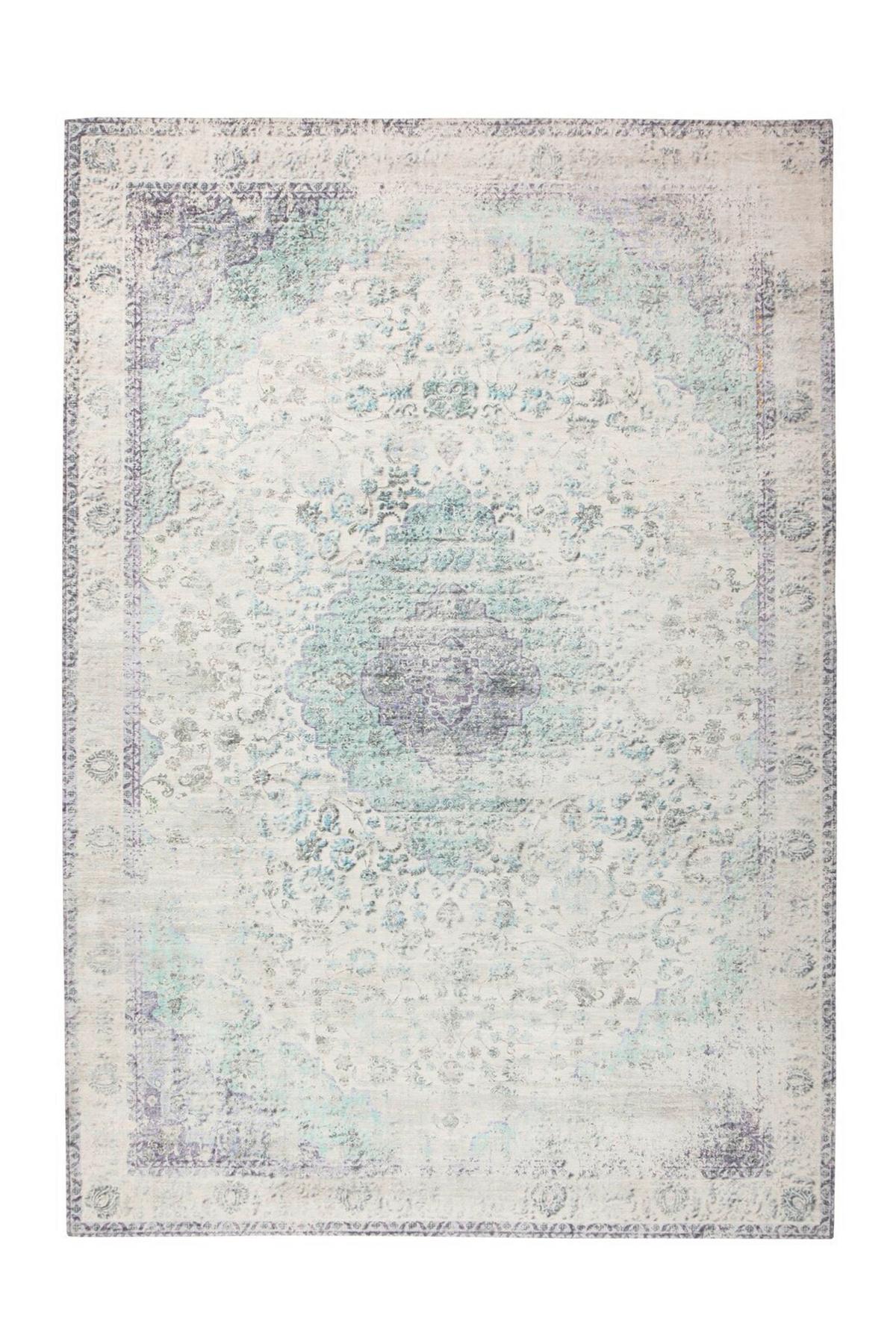 Flachwebteppich Creme,mintgrün Vintage 8401, Bxl: 140x200 Cm - Creme/Mintgrün, KONVENTIONELL, Textil (140/200cm)