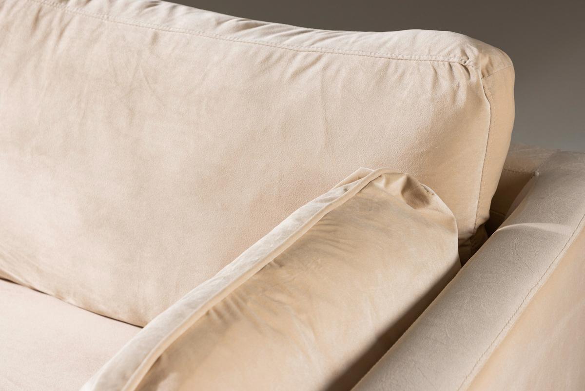 2-sitzer-sofa Boom - Beige/Goldfarben, Design, Textil/Metall (203/84/90cm) - Livetastic