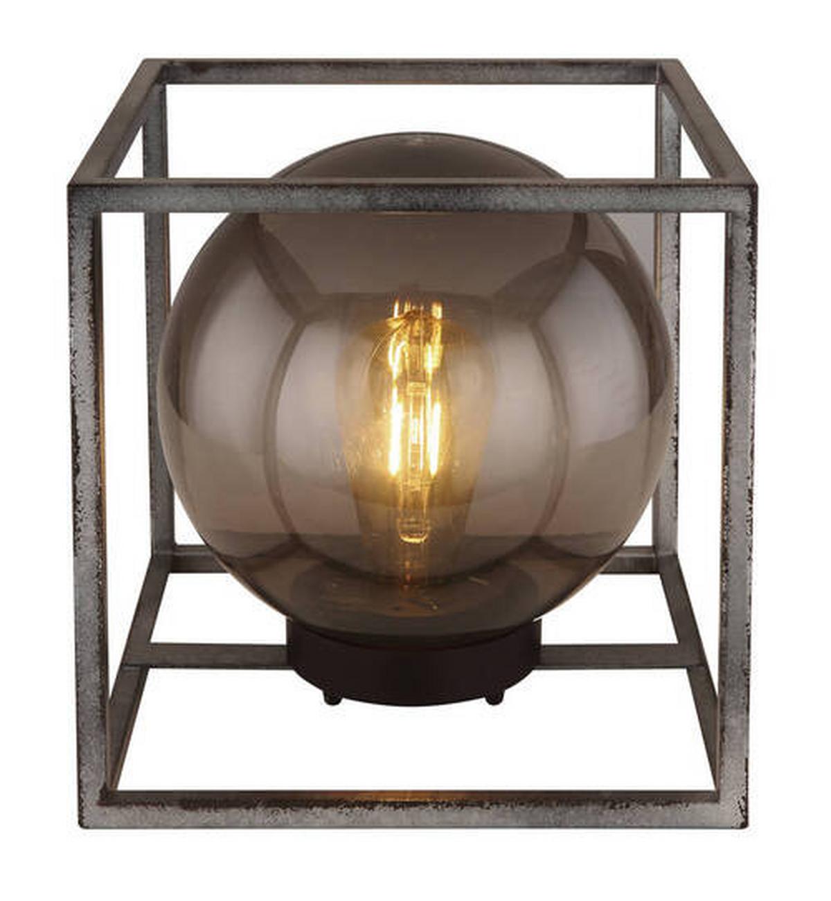 Solarleuchte 33814 - Schwarz/Grau, Design, Kunststoff/Metall (23/23/23cm) - Globo