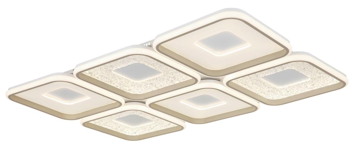 LED-Deckenleuchte Memory-Funktion - Sandfarben/Klar, Design, Kunststoff/Metall (100,1/67/7,8cm) - Globo