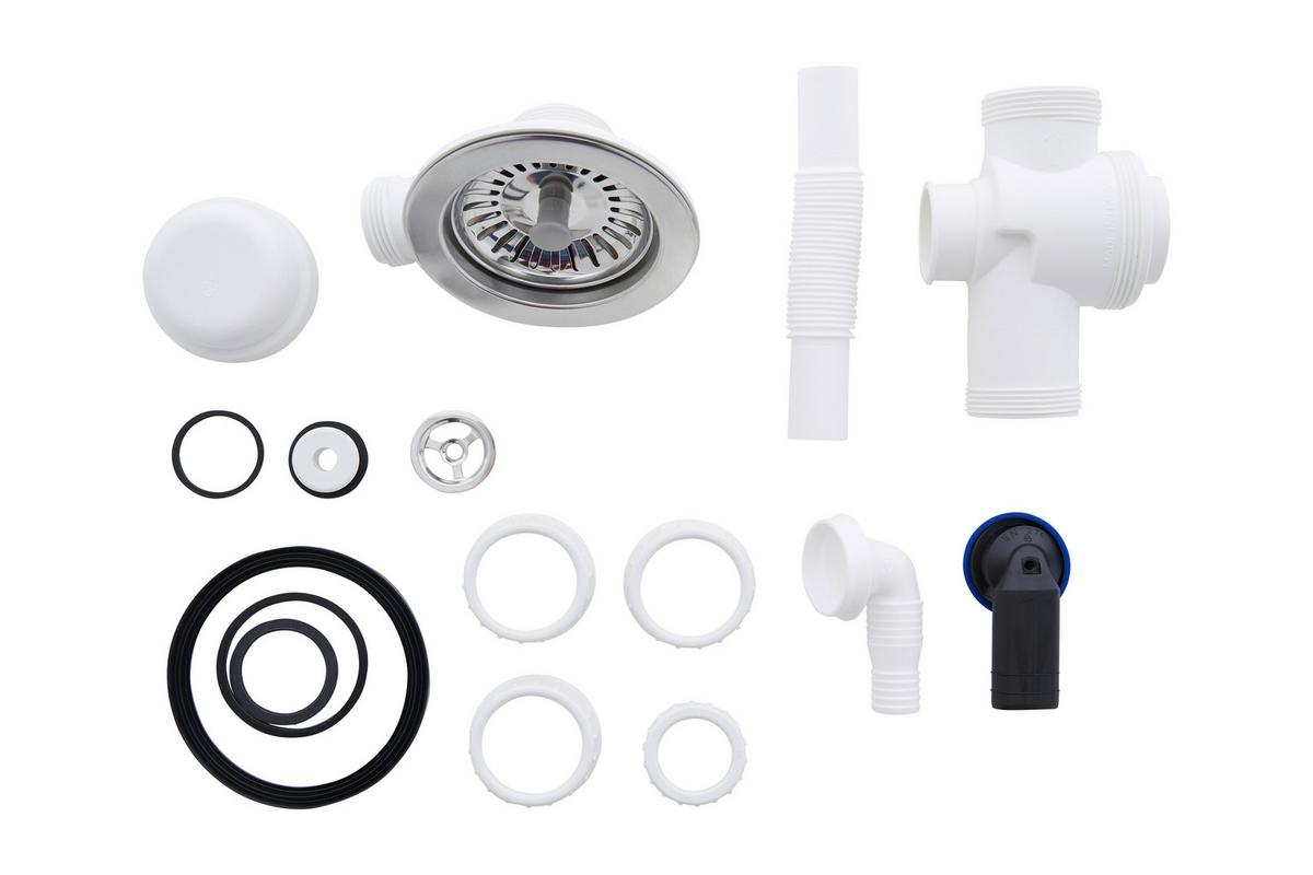 Spüle Respekta Ohio Kunststein Bxt: 50x44 cm - Beige, Trend, Glas/Kunststoff (50/19/44cm) - Respekta