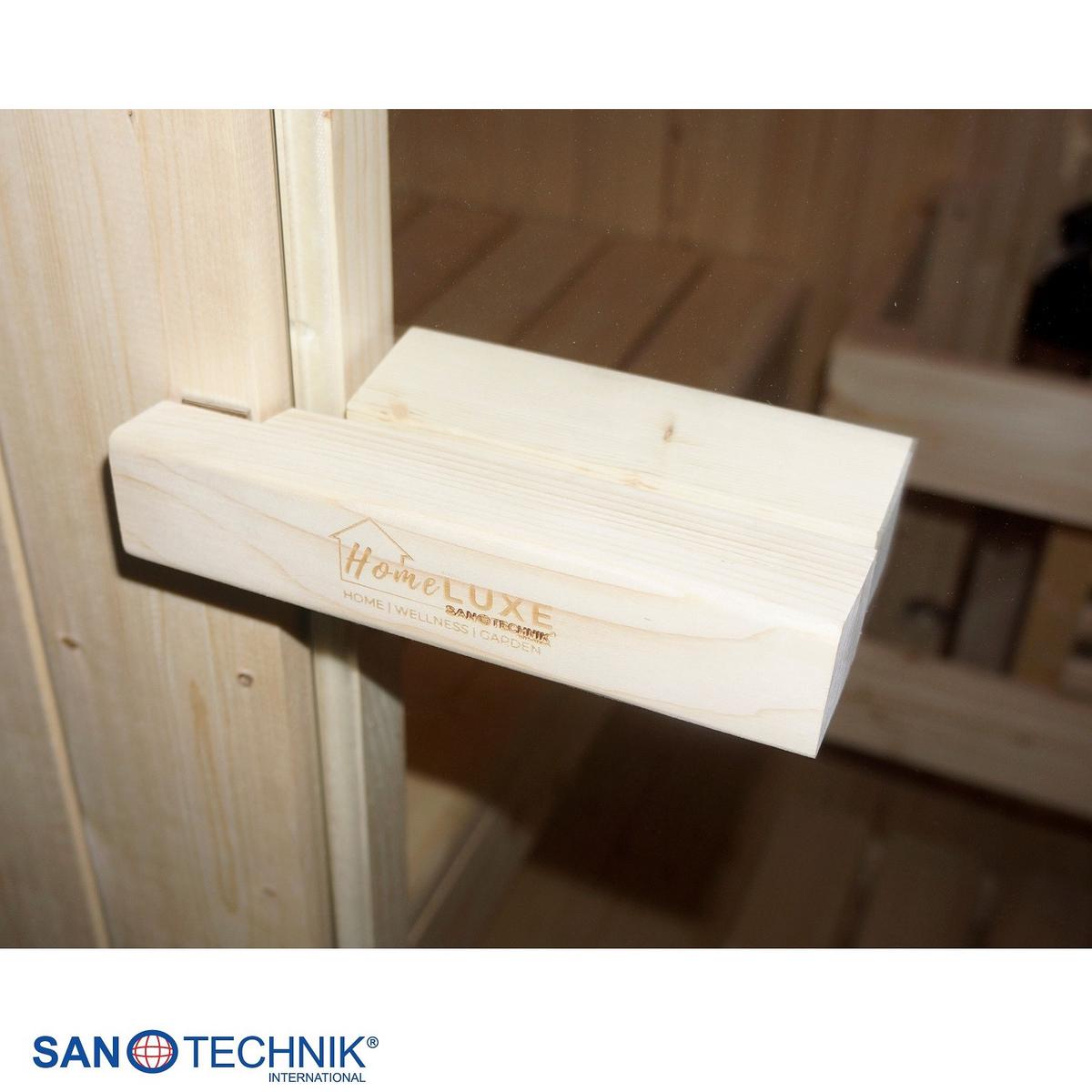 SAUNAFASS Tromsö Fichtefarben B: 120 cm - Fichtefarben, KONVENTIONELL, Glas/Holz (189/120/191,5cm) - Sanotechnik