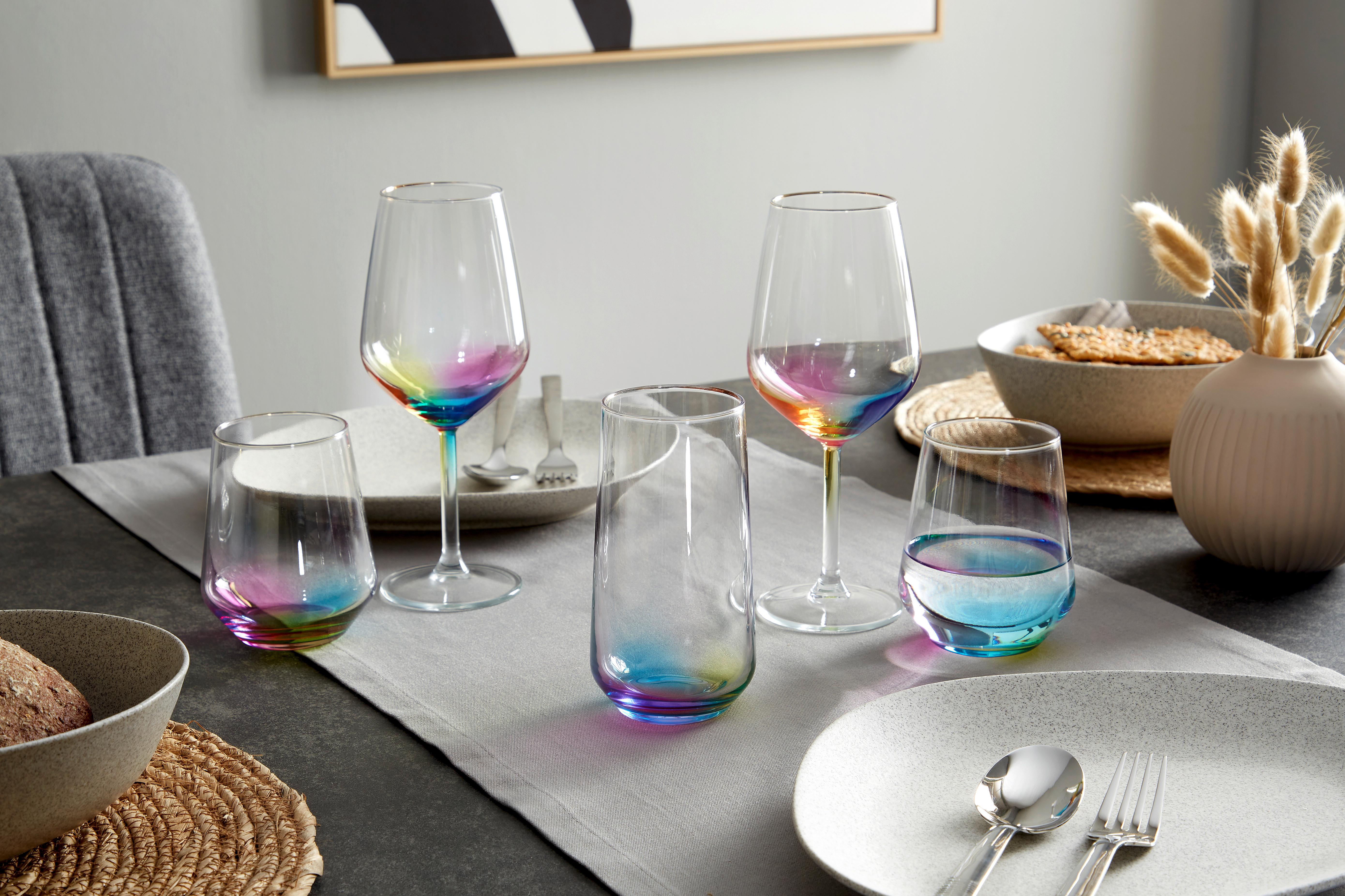 Trinkglas Rainbow - Multicolor, Trend, Glas (6,5/15cm) - James Wood
