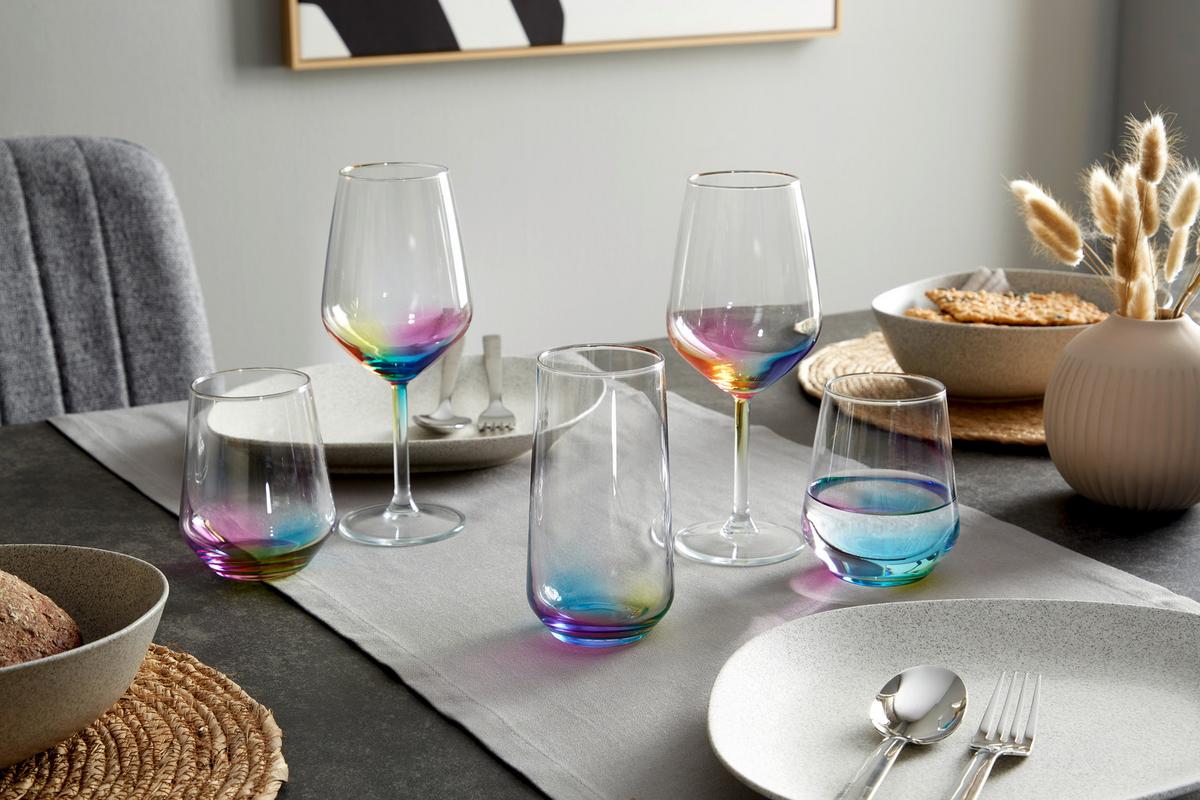 Trinkglas Rainbow - Multicolor, Trend, Glas (6,5/15cm) - James Wood