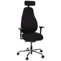 Drehstuhl Resistio Armstützen Schwarz Bis 150kg - Schwarz, MODERN, Kunststoff/Textil (71/140/62cm) - MID.YOU