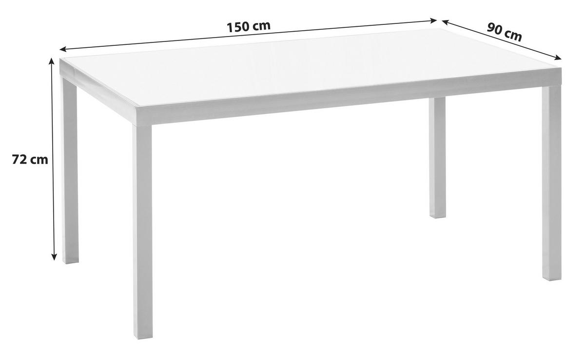 Gartenmöbel Set 7-Tlg. Florenz aus Aluminium - Dunkelgrau/Graphitfarben, KONVENTIONELL, Glas/Textil - Gardenson
