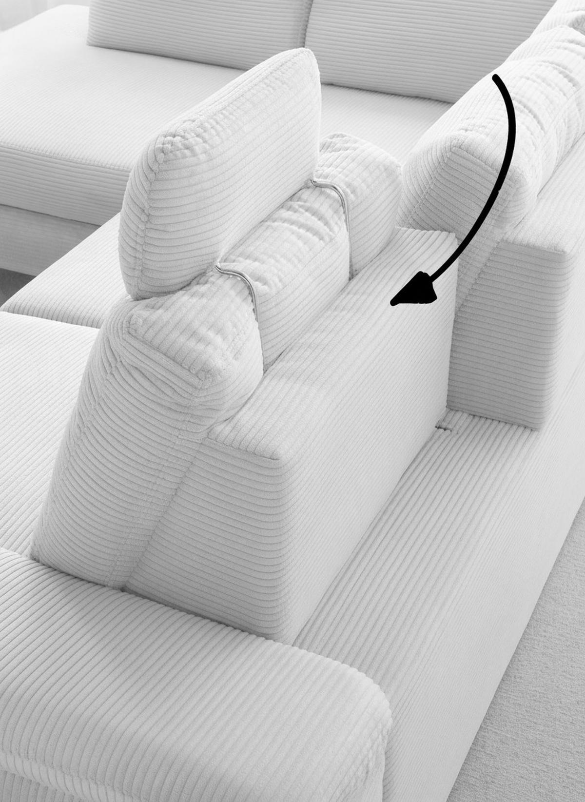 Eckschlafsofa Positano, Grau S: 261x206 Cm - Wildeiche/Grau, MODERN, Textil (261/206cm) - Livetastic