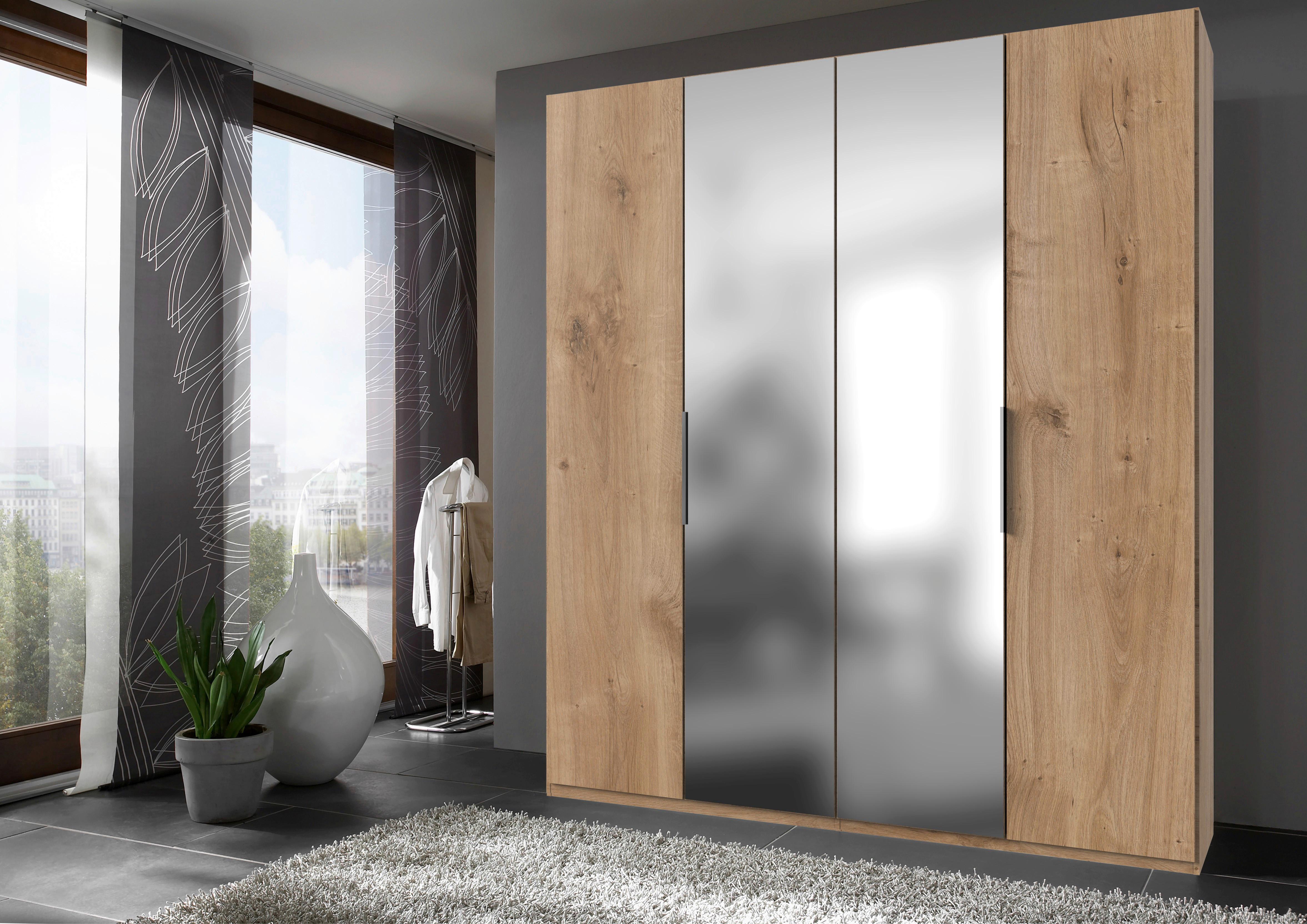 Drehtürenschrank B: 200 cm Level Eichefarben - Eichefarben, MODERN, Holzwerkstoff (200/236/58cm) - MID.YOU