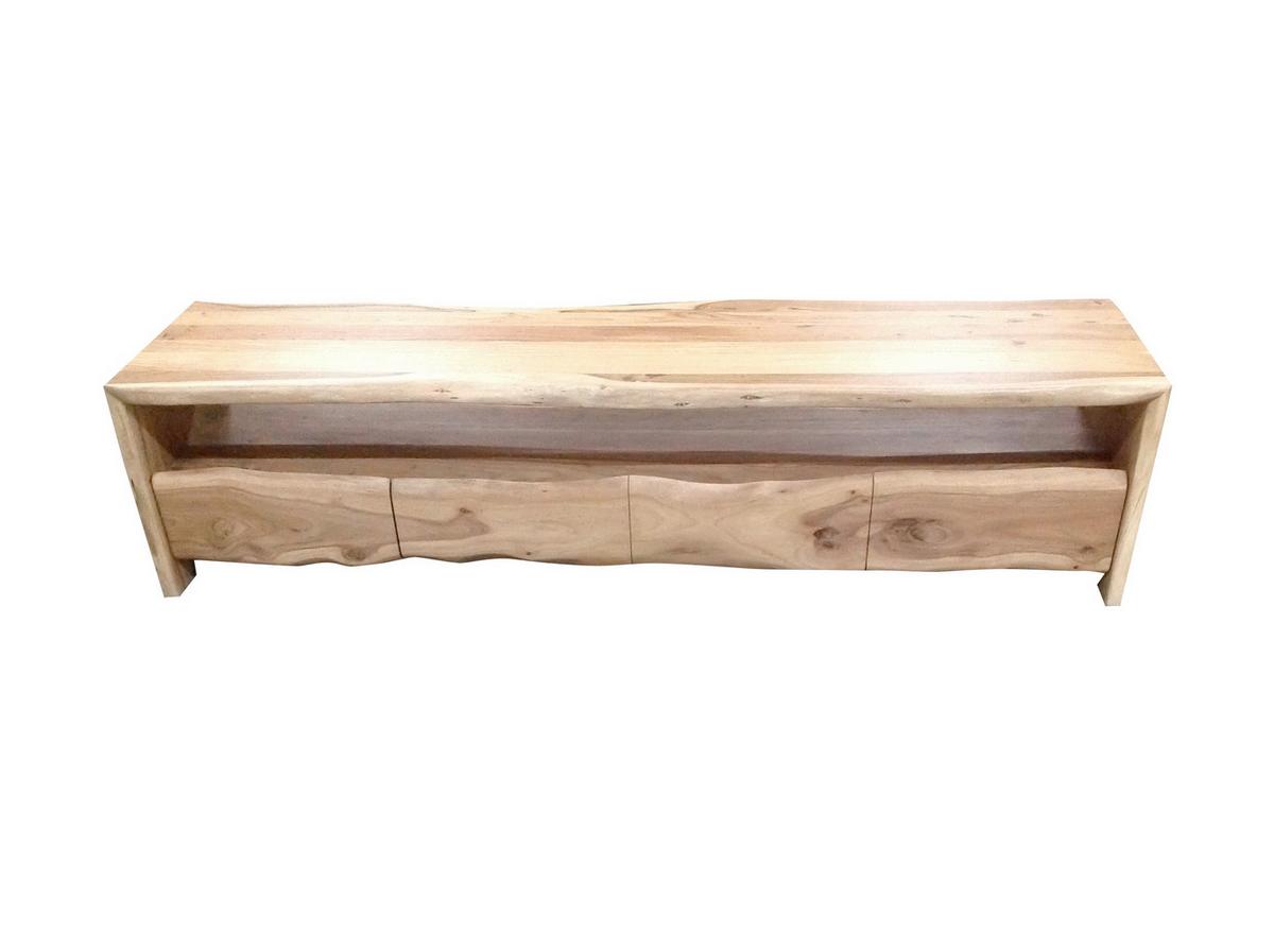 Lowboard Akazie B: 190cm - Naturfarben, Design, Holz (190/45/47cm) - MID.YOU