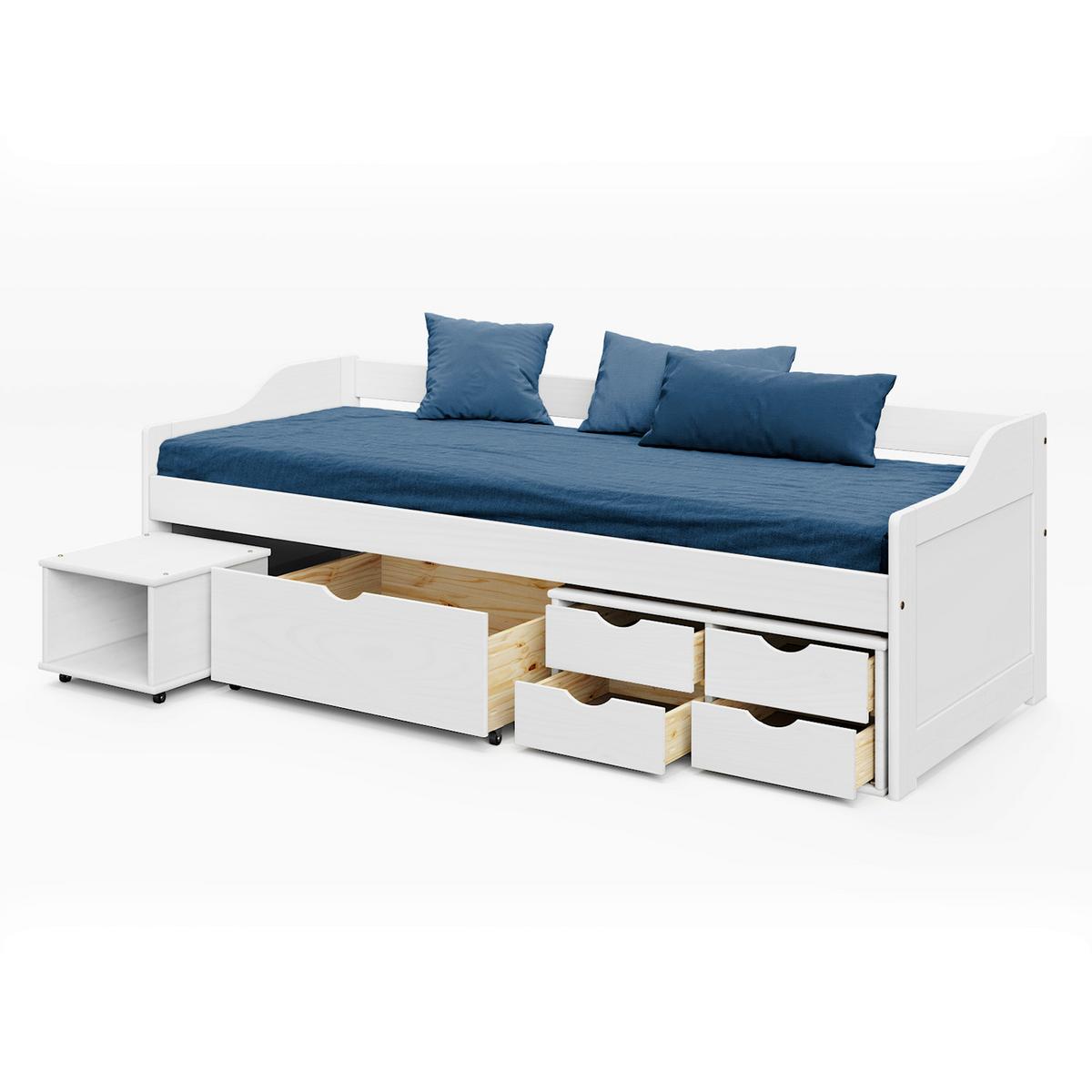 BETT BETT 205X97 CM AUS KIEFERNHOLZ - Weiß, Basics, Holz (90/200cm) - Livetastic