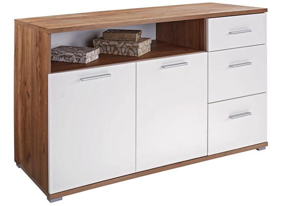 Komoda Roma1, 3 Laden, 2 Tüen - farby dubu/biela, Moderný, kompozitné drevo (138/80/45cm) Komoda Roma1, 3 Laden, 2 Tüen - farby dubu/biela, Moderný, kompozitné drevo (138/80/45cm)