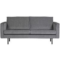 2,5-Sitzer Rodeo Grau, Schwarz B: 190 cm - Schwarz/Grau, Design, Textil (190/85/86cm) - Livetastic