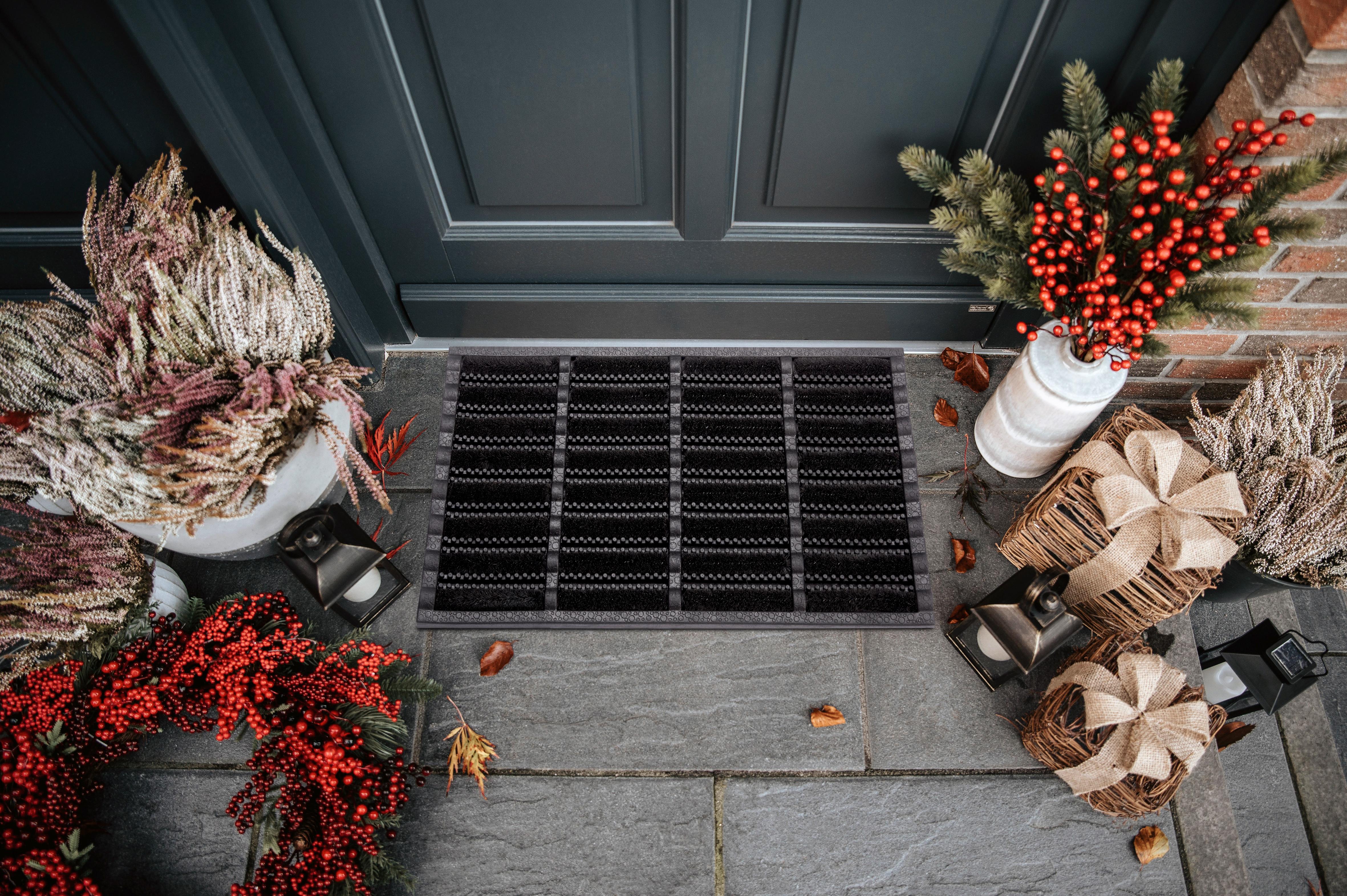 Kokosmatte Brushes Schwarz 40x60 Cm - Schwarz, Basics, Naturmaterialien (40/60cm) - Hanse Home