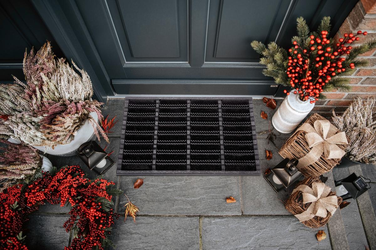 Kokosmatte Brushes Schwarz 40x60 cm - Schwarz, Basics, Naturmaterialien (40/60cm) - Hanse Home