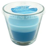 Gyertya Üvegben Hermine - világoskék/kék, Konventionell, műanyag/Üveg (9/8,2cm) - Ondega