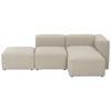 Ecksofa Lena Creme Flachgewebe - Creme, Design, Textil (250/73/160cm) - Max Winzer