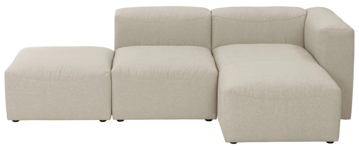 Ecksofa Lena Creme Flachgewebe - Creme, Design, Textil (250/73/160cm) - Max Winzer
