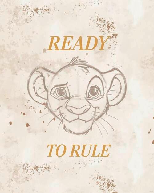 Kinderbild König Der Löwen Multicolor, B/H: 50x70cm - Multicolor, Basics, Papier (50/70cm) - Disney