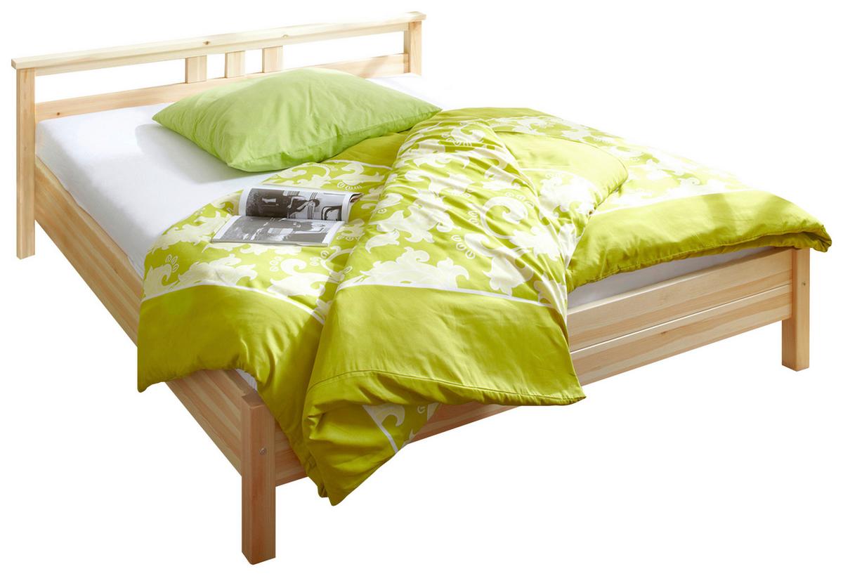 Postel z masívu Merci - 140x200cm - barvy borovice, Konvenční, dřevo (140/200cm) - MID.YOU