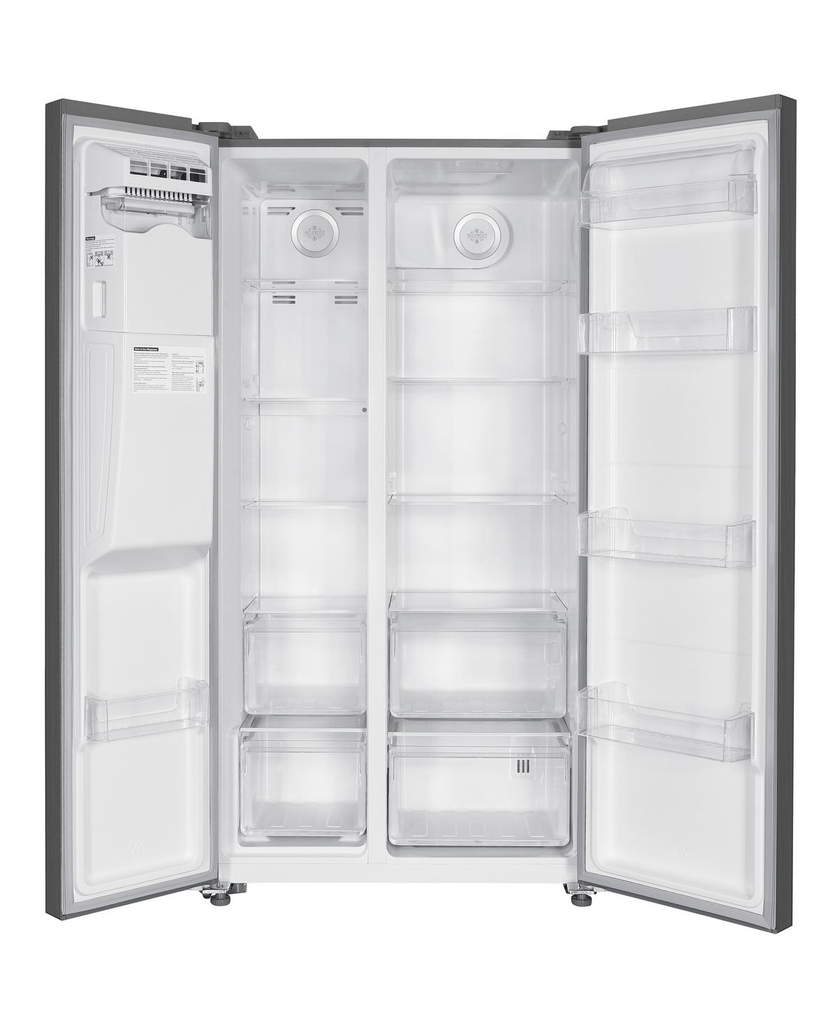Side-by-side Nabo Sbs 5130 Edelstahlfarben - Edelstahlfarben, Basics, Glas/Kunststoff (90/177/66cm) - Nabo