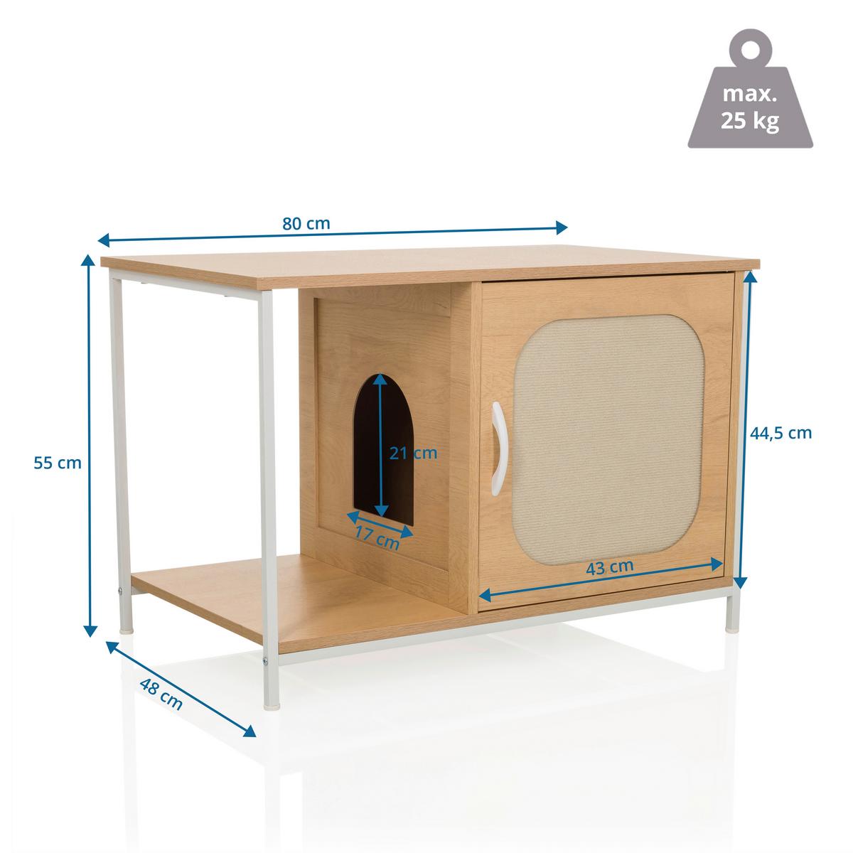 TIERHAUS Kittyhome Buchefarben B: 80cm - Buchefarben, MODERN, Holzwerkstoff (80/55/48cm) - MID.YOU