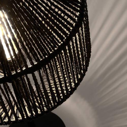 Tischleuchte Eu11201-1bk - Schwarz, Basics, Naturmaterialien/Kunststoff (31/31/55cm)