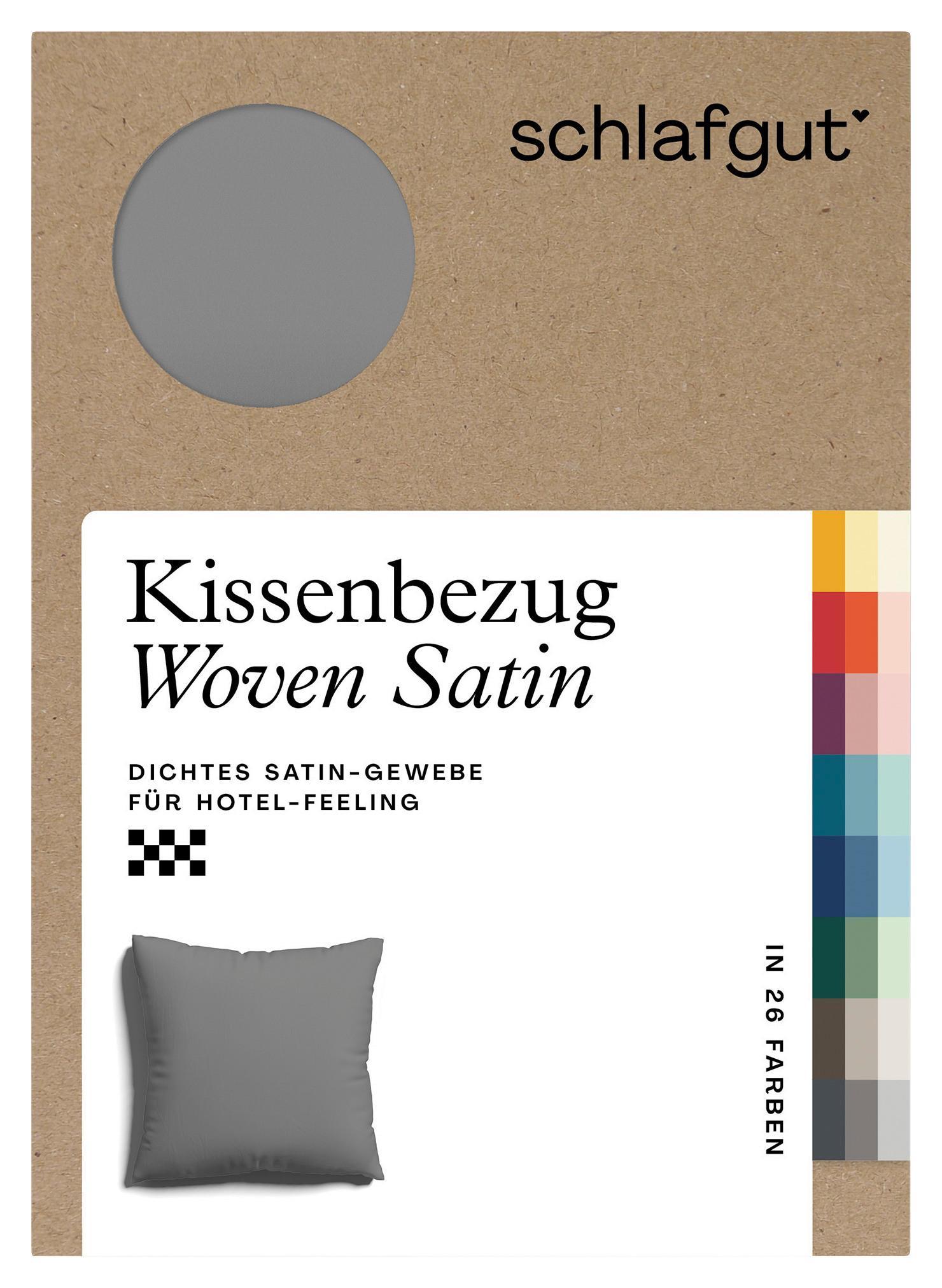 Kissenhülle Woven Satin - Grau, Basics, Textil (40/40cm) - Schlafgut
