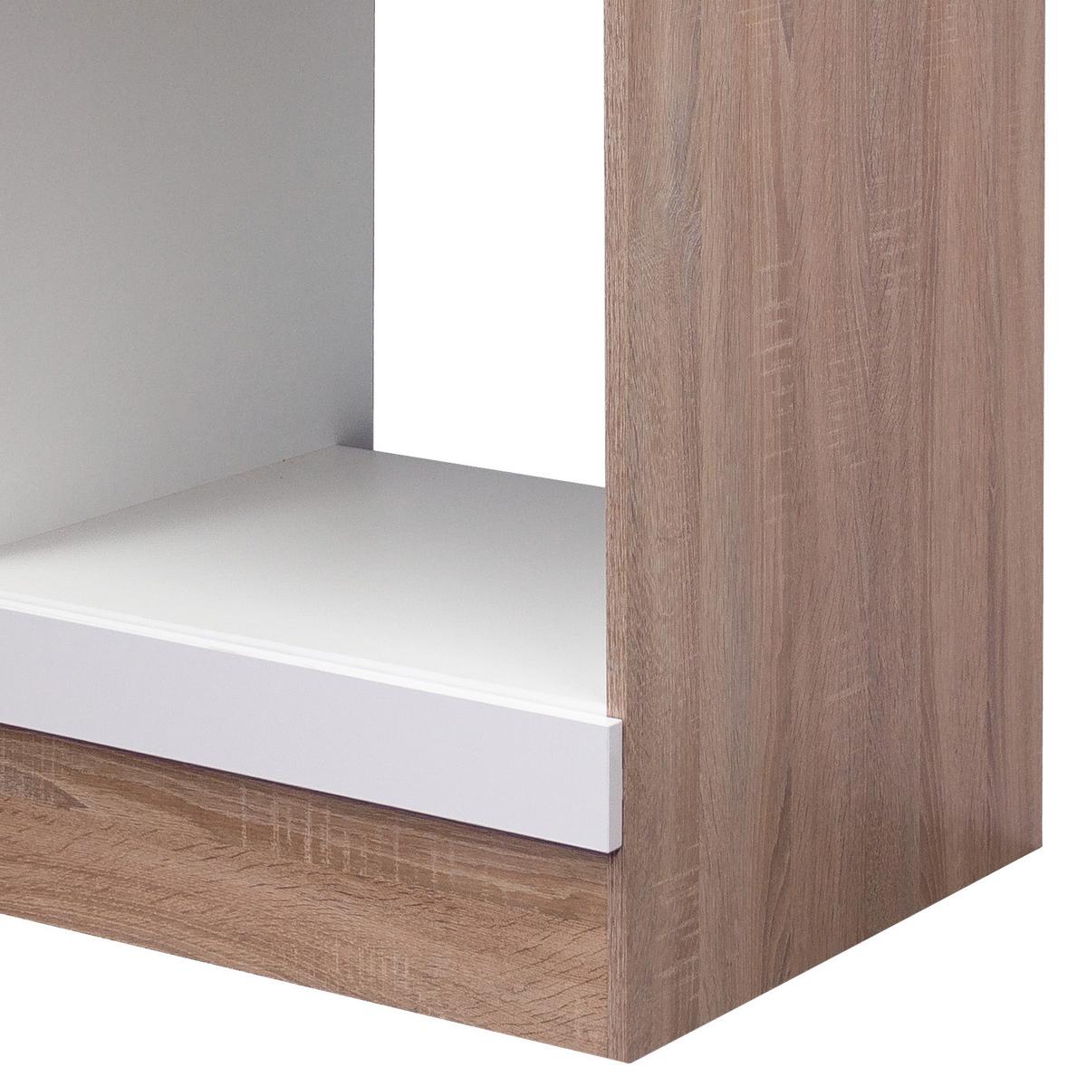 Szekrény A Beépíthető Sütőnek Samoa - Sonoma tölgy/fehér, Konventionell, faalapú anyag (60/85/57cm)