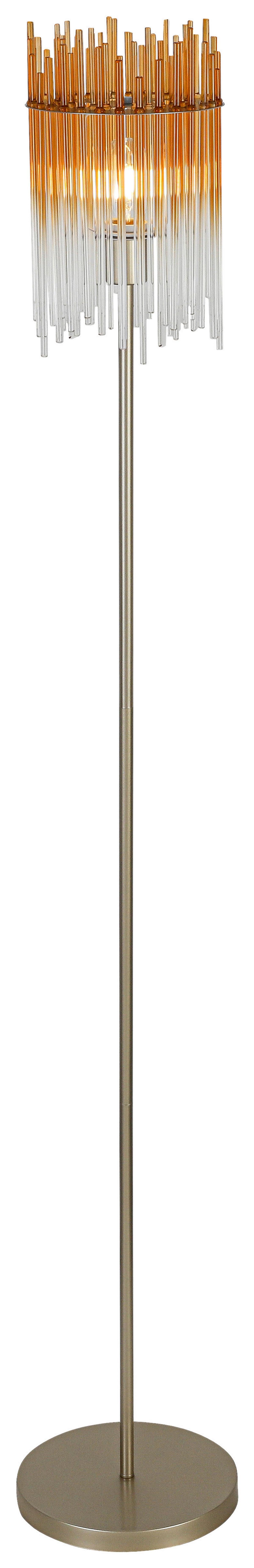 STOJACÍ LAMPA STAB - jantarové barvy/průhledné, Moderní, kov/plast (25l)