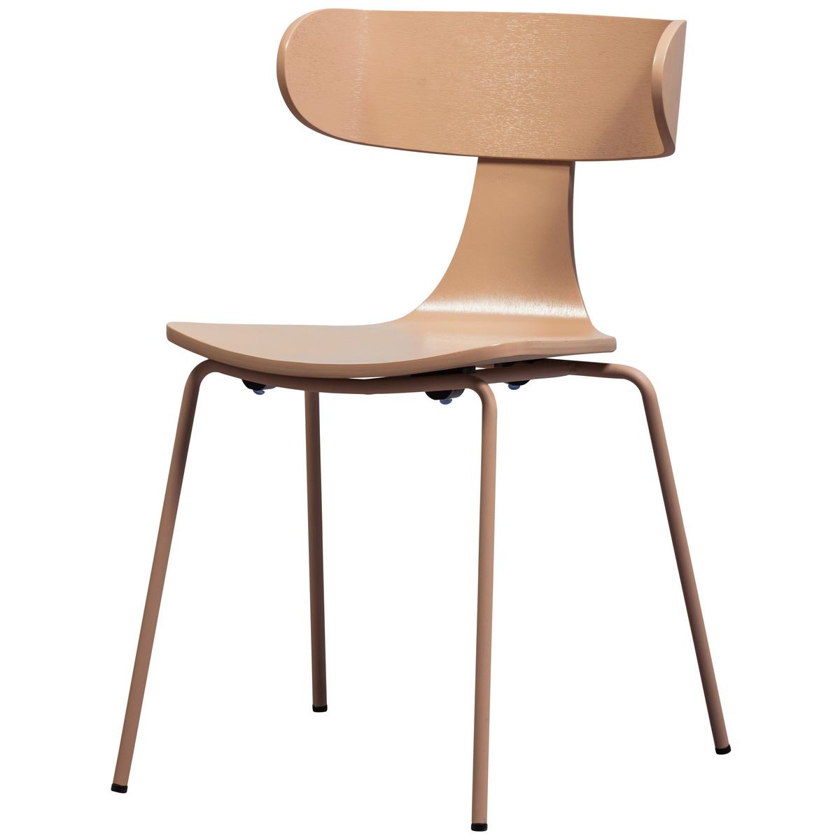 Stuhl-Set Form Sandfarben B: 50 cm - Sandfarben, Design, Holz/Metall (50/77,5/52cm) - Livetastic