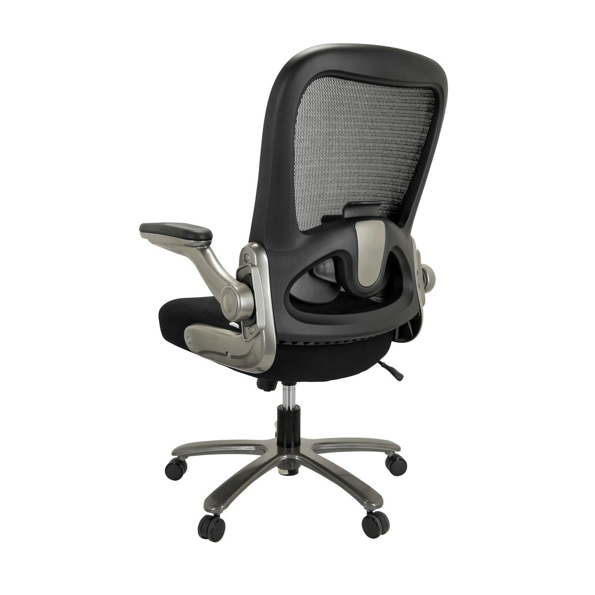 Drehstuhl Instructor Schwarz Bis 220 Kg - Silberfarben/Schwarz, Basics, Kunststoff/Textil (75/122/68cm) - MID.YOU