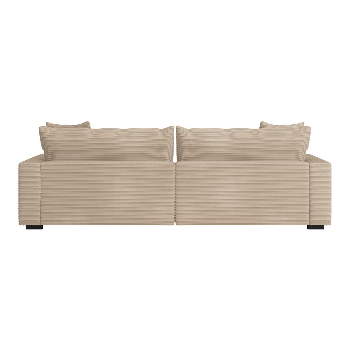 Megasofa Pelle-Megasofa - Wengefarben/Beige, Trend, Textil (261/124cm) - Luca Bessoni