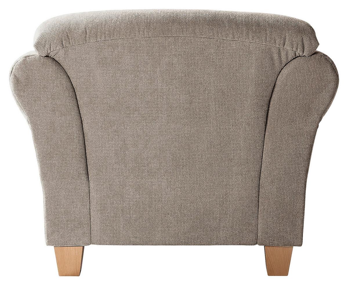 Sessel Gotland taupe Rücken echt, 101x84x89 cm - Taupe/Naturfarben, KONVENTIONELL, Textil (101/84/89cm) - Sit & More