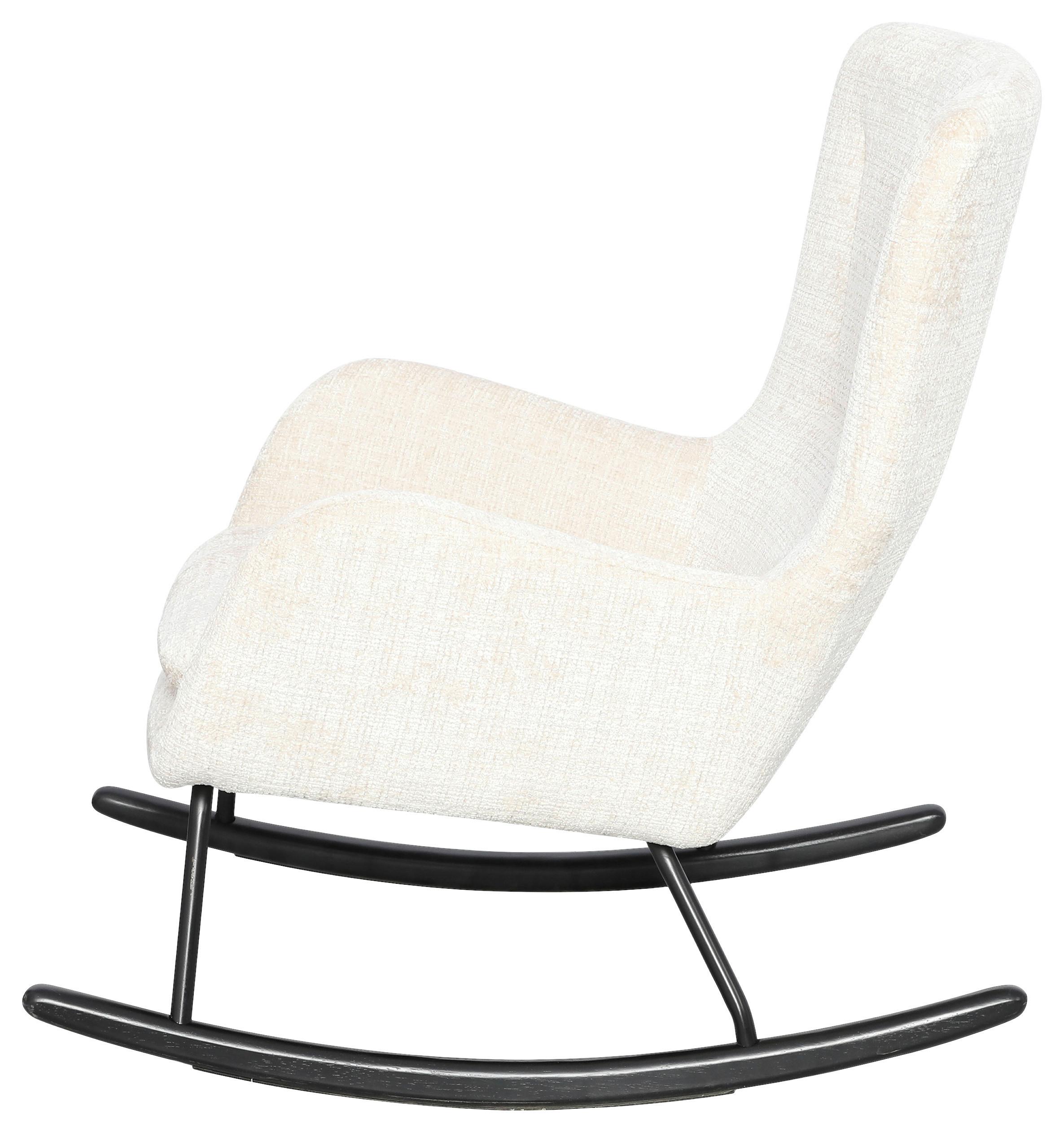 Schaukelstuhl Cremona Beige B: 71 Cm - Beige/Schwarz, MODERN, Holz/Textil (71/93/91cm) - Livetastic