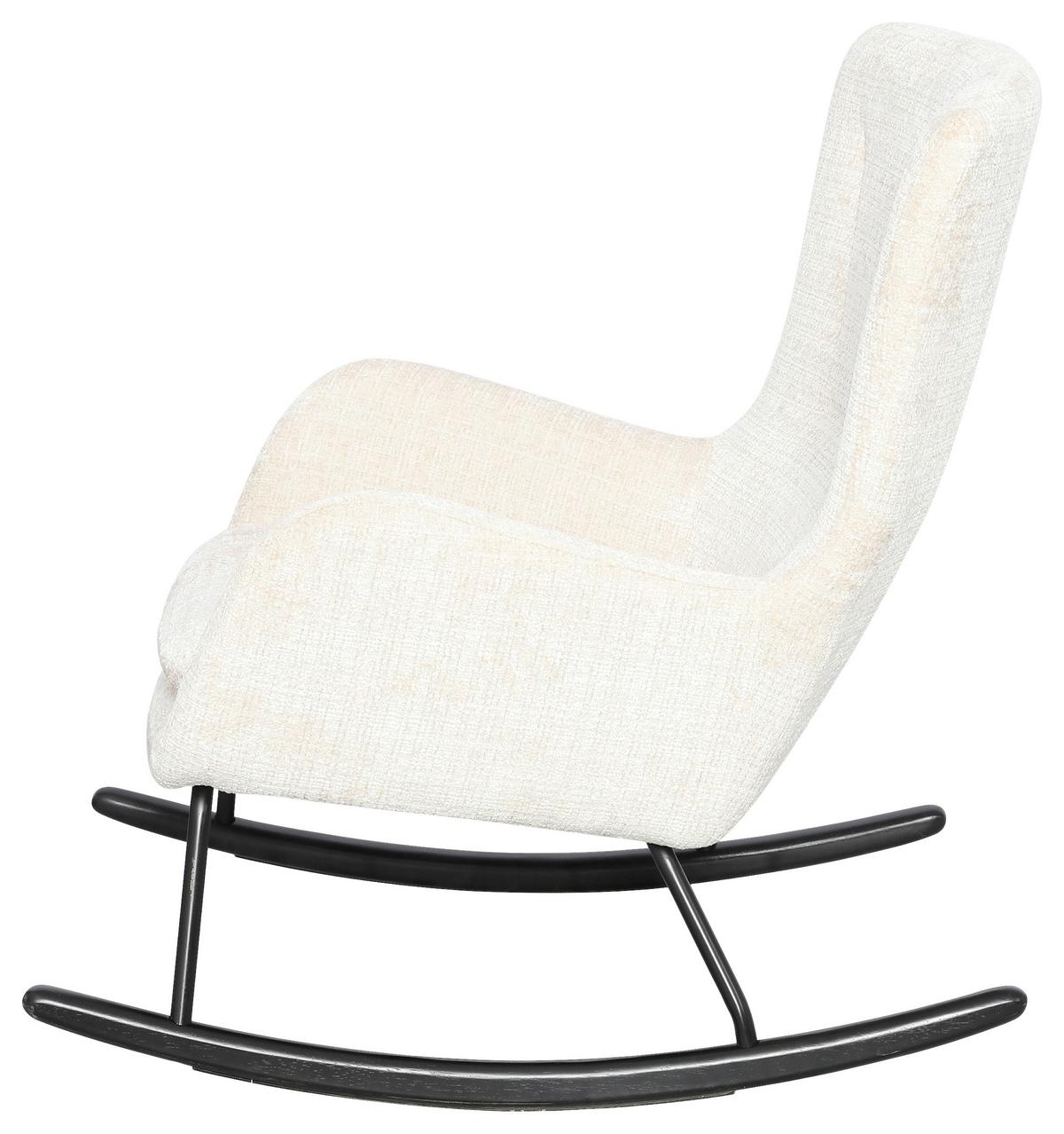 Schaukelstuhl Cremona Beige B: 71 cm - Beige/Schwarz, MODERN, Holz/Textil (71/93/91cm) - Livetastic