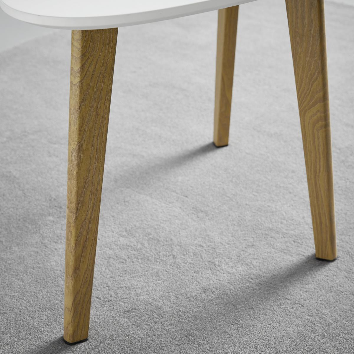 Konferenční stolek Kimi - bílá/barvy buku, Moderní, kov/dřevo (70/40/46,5cm) - Bessagi Home