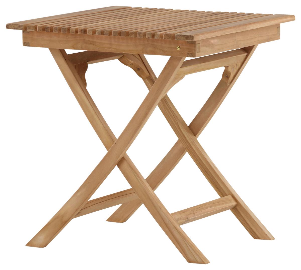 Gartentisch Klappbar Ghana Teakholz L 70 Cm - Teakfarben, KONVENTIONELL, Holz (70/70/75cm) - Gardenson
