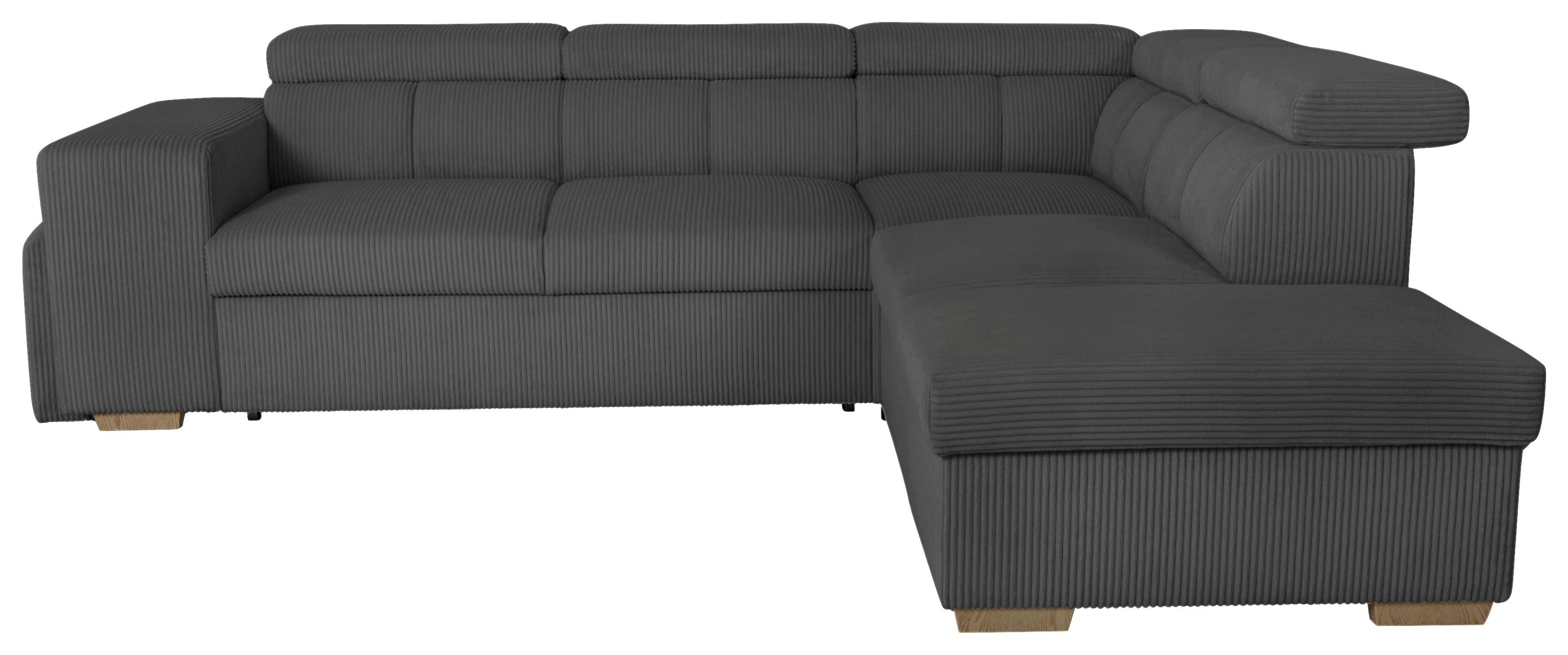 Ecksofa Sirius L anthrazit, 267x218cm - Eichefarben/Anthrazit, KONVENTIONELL, Holz/Holzwerkstoff (267/218cm)