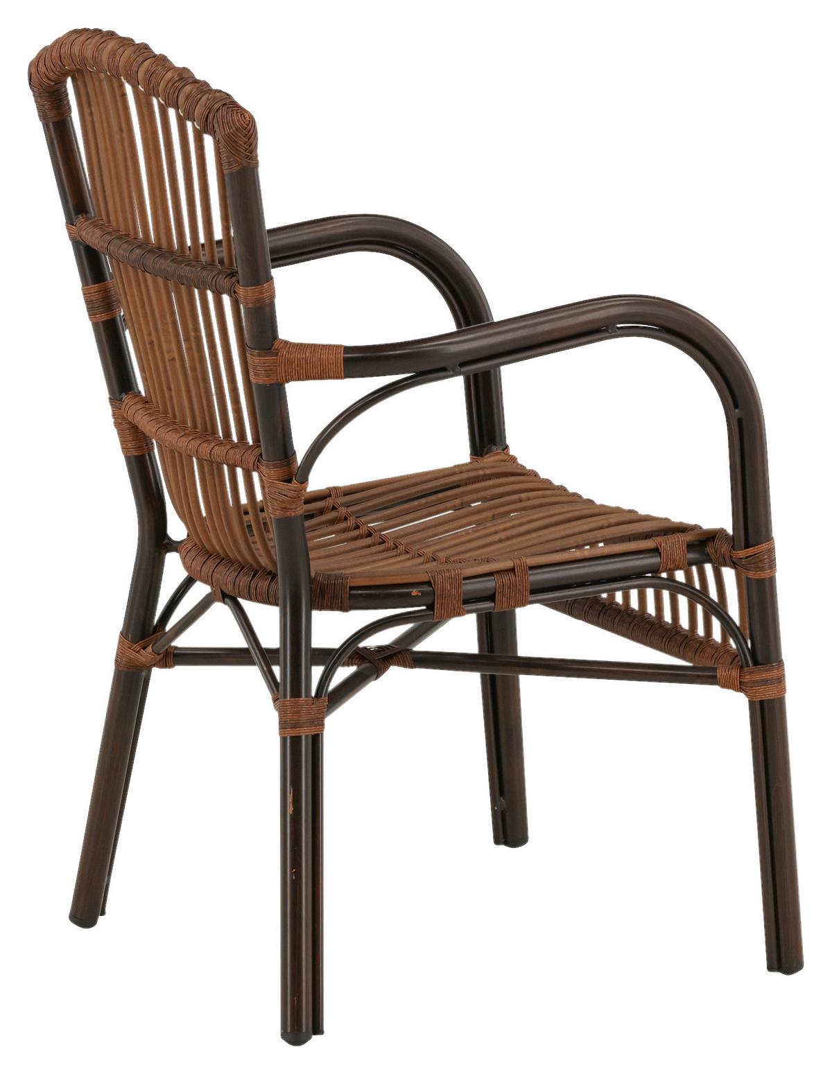 Gartensessel Galera Aluminium - Braun, KONVENTIONELL, Metall (55/90/63cm) - Gardenson