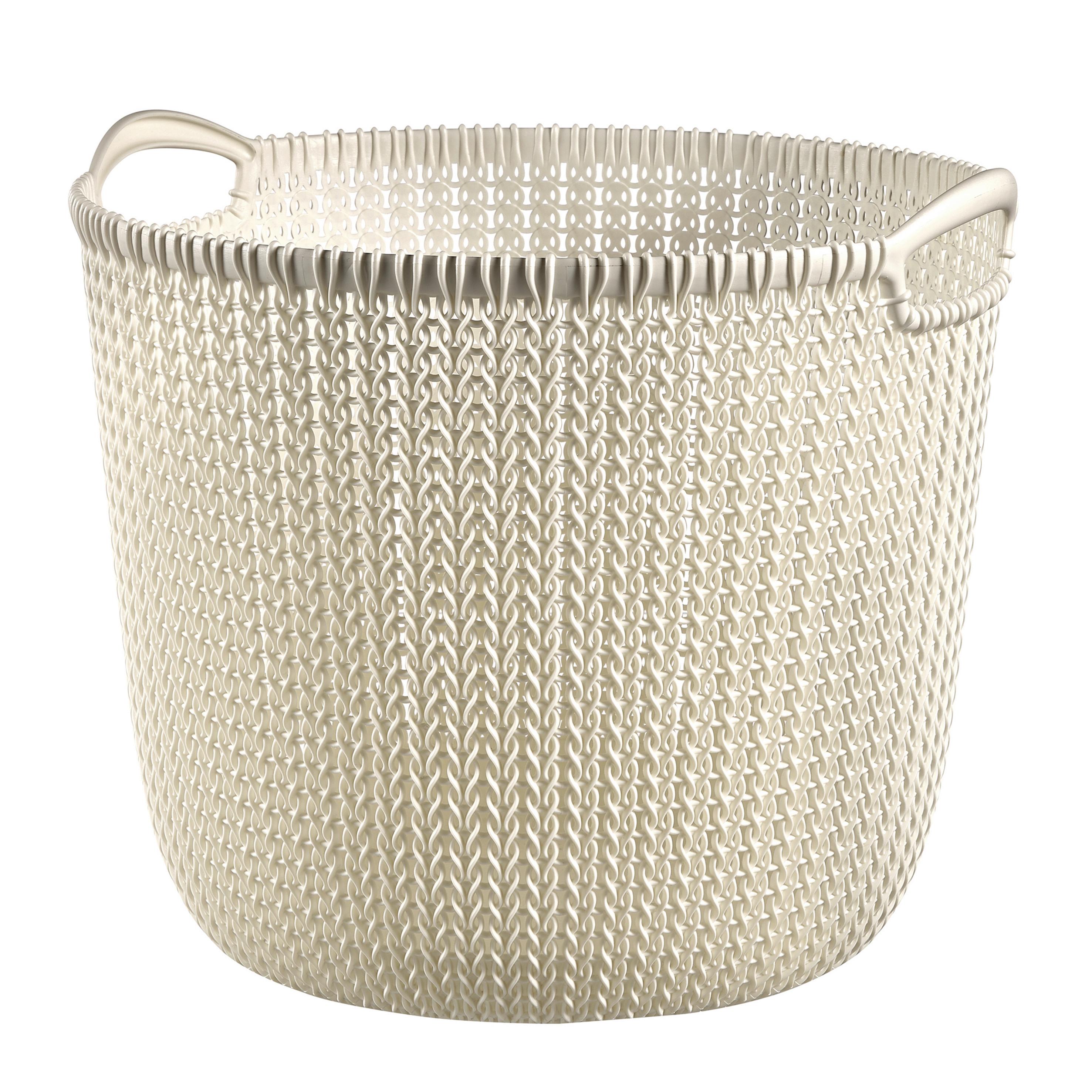 Kôš na bielizeň KNIT 30L - biela, Modern, plast (30l)