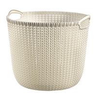 Koš na prádlo KNIT 30L - bílá, Moderní, plast (30l)