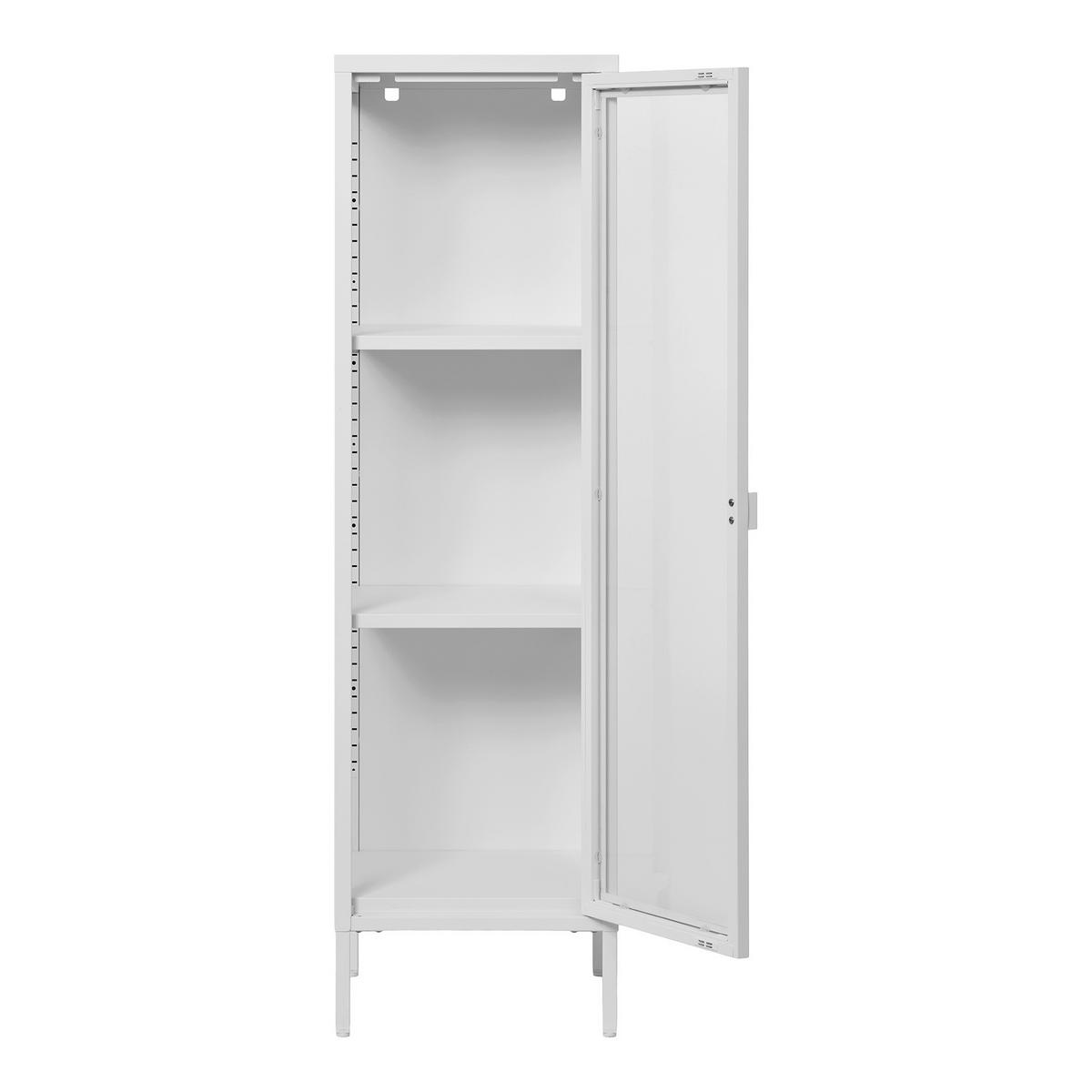 Garderobenpaneel Brisbane Weiß/Transparent B: 35cm - Transparent/Weiß, Design, Glas/Metall (35/140/40cm) - MID.YOU